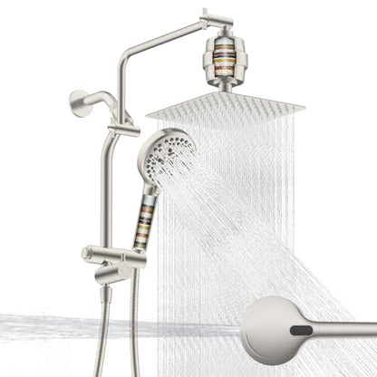 All Metal Rainfall Showerhead Combo
