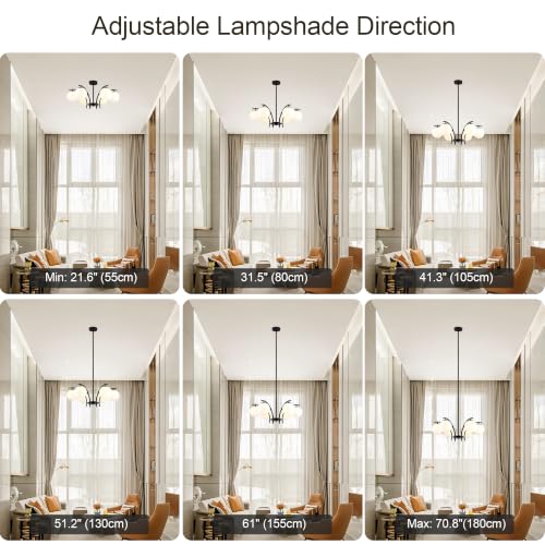 Modern Sputnik Chandelier for Dining Room Light Fixture