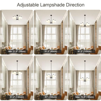 Modern Sputnik Chandelier for Dining Room Light Fixture