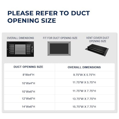 Ceiling Air Vent Cover Black