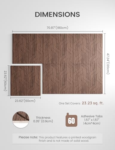 6 Pack Large Felt Bulletin Board (Walnut Artistic / Fine-stripe 6-pack)
