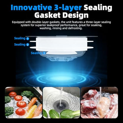 3 in 1 Kitchen Sink Drain Strainer (Gray)