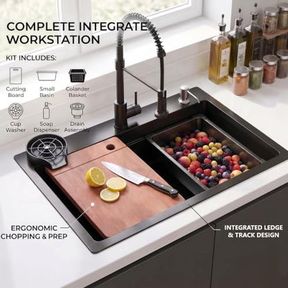 Black Drop in Kitchen Sink