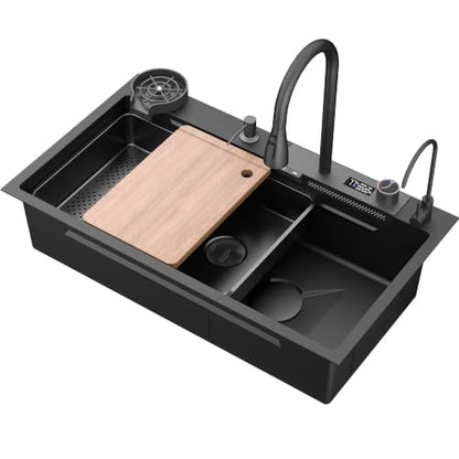Kimates Waterfall Workstation Kitchen Sink