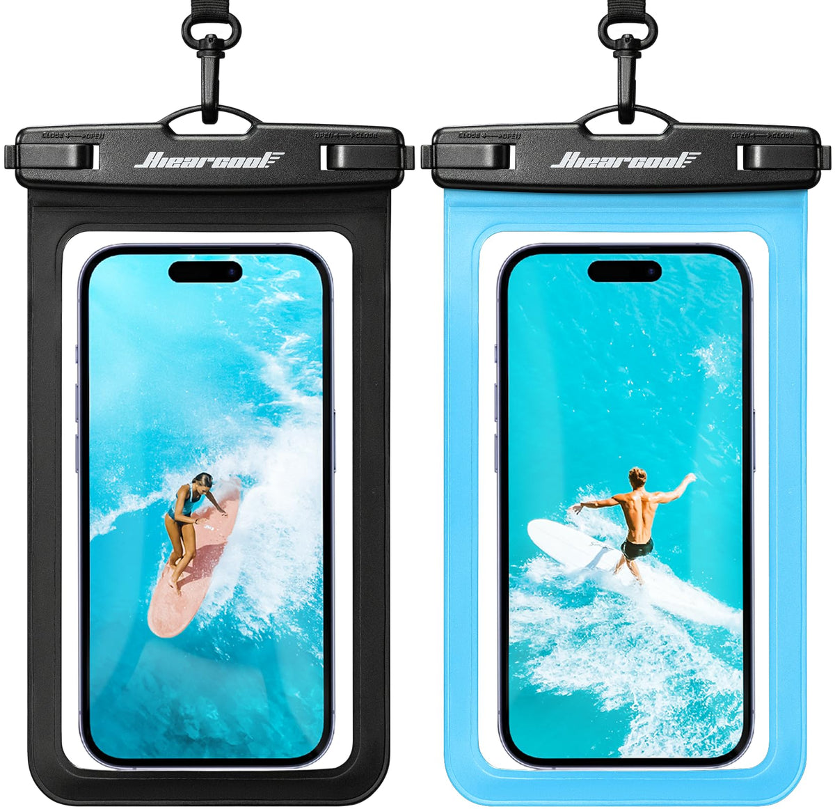 Waterproof Phone Pouch (2-Pack Black & Blue)