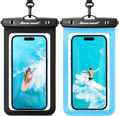 Waterproof Phone Pouch (2-Pack Black & Blue)