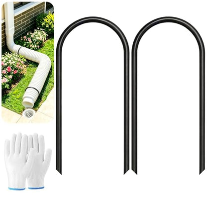 4 Inch U Shaped Downspout Extension Fixing Pin with Gloves