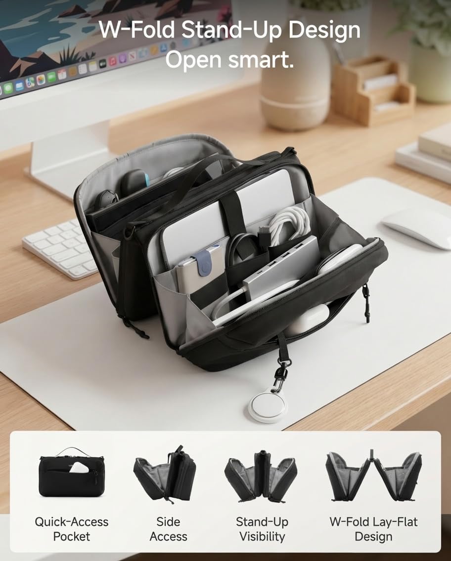 Electronics Organizer Travel Case (Black / L)