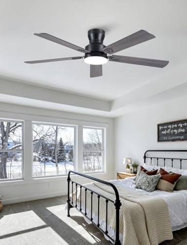 52 inch Low Profile Ceiling Fan with Light and Remote