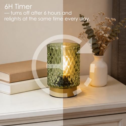Battery Operated Lamp with Timer (Green)