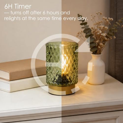 Battery Operated Lamp with Timer (Green)