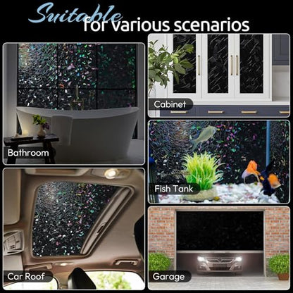 Rainbow Window Privacy Film (11.8" x 78.7" / Black)