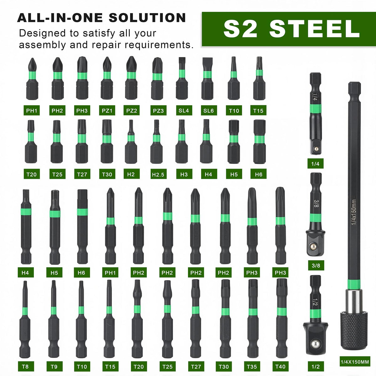 AEROFORCE 74 PCS Magnetic Nut Driver Set (74PCS Magnetic Nut Driver Set)