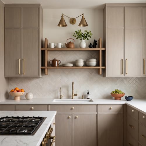 Natural Marble Round Cabinet Knobs