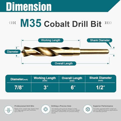 7 8 Inch Cobalt Drill Bit (7/8 Inch)