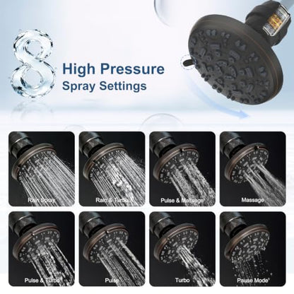 7'' High Pressure Filtered Rainfall Shower Head (Oil Rubbed Bronze / 7 Inch)