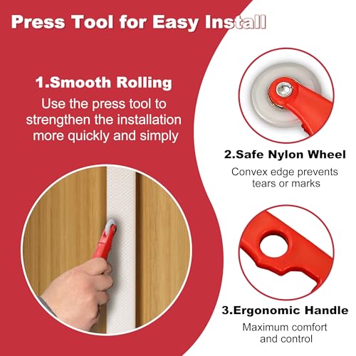 40FT Kerf Weather Stripping Door Seal Kit with Roller Tool