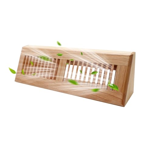 Red Oak Baseboard Wooden Register 15 Inch Supply Floor Vent Baseboard for Home Floor Diffuser Pre Finished