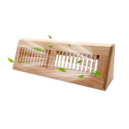Red Oak Baseboard Wooden Register 15 Inch Supply Floor Vent Baseboard for Home Floor Diffuser Pre Finished