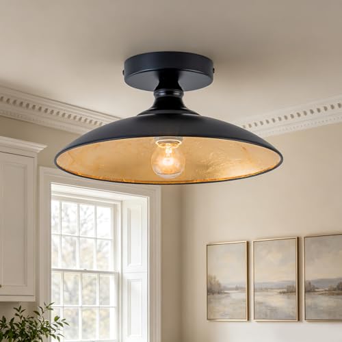 11.8In Modern Semi Flush Mount Light Fixture