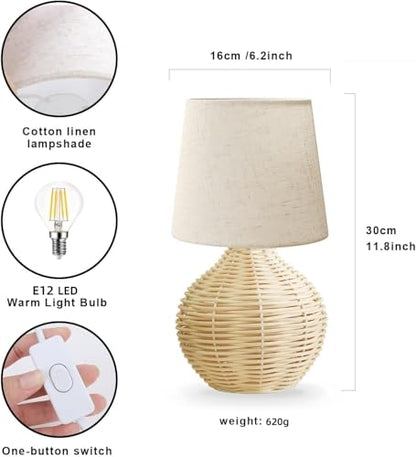 Rattan Small Table Lamp