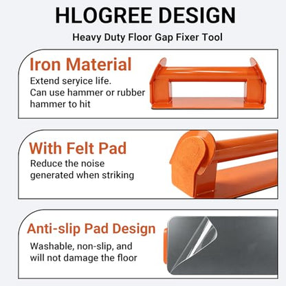 Floor Gap Fixer Tool Kit with Rubber Mallet for Laminate