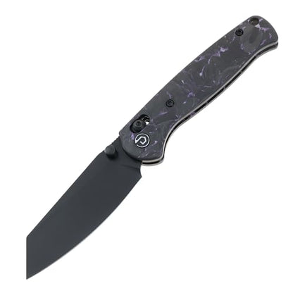 Knives ARTIFACT Forged Carbon Handle Axis Lock Pocket Knife with Sandvik 14C28N Blade