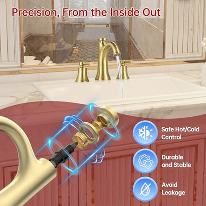 3 Hole Widespread Bathroom Faucet