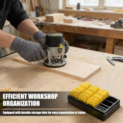 20Pcs Premium Woodworking Setup Blocks Set with Storage Case