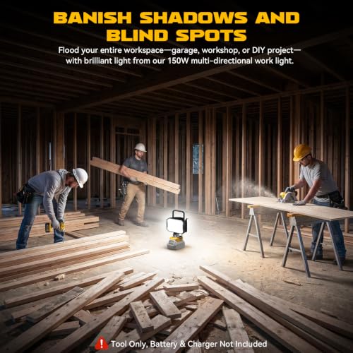 LED Work Light Compatible with DeWalt 20V Battery