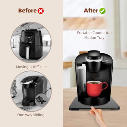 Appliance Slider 360° Rolling Sliding Tray for Countertop Coffee Maker