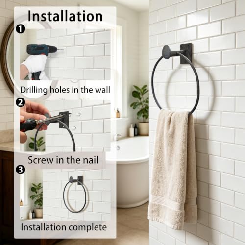 Cast Iron Hand Towel Holder Wall Mount