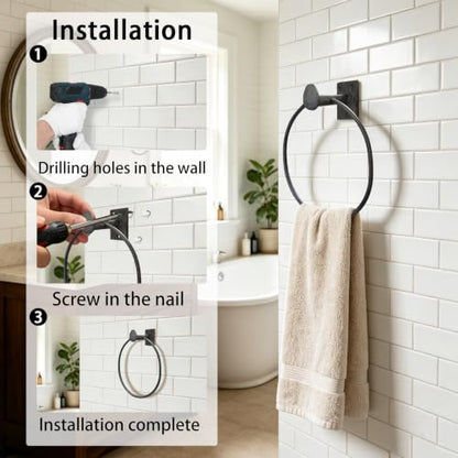Cast Iron Hand Towel Holder Wall Mount