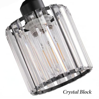 3 Light Semi Flush Crystal Ceilng Light
