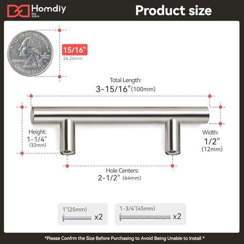 Cabinet Handles Drawer Pulls Brushed Nickel Modern Pulls for Kitchen Cabinets