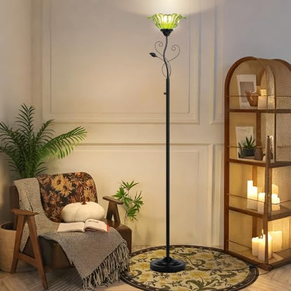 Floor Lamp for Living Room Vintage Uplighter with Rotary Dimmer Switch