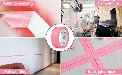 1.5 Inch Wide Masking Tape (Pink)