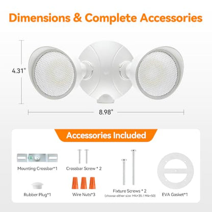 45W 5500LM Switch Controlled LED Security Lights