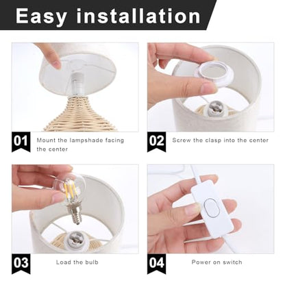 Rattan Small Table Lamp