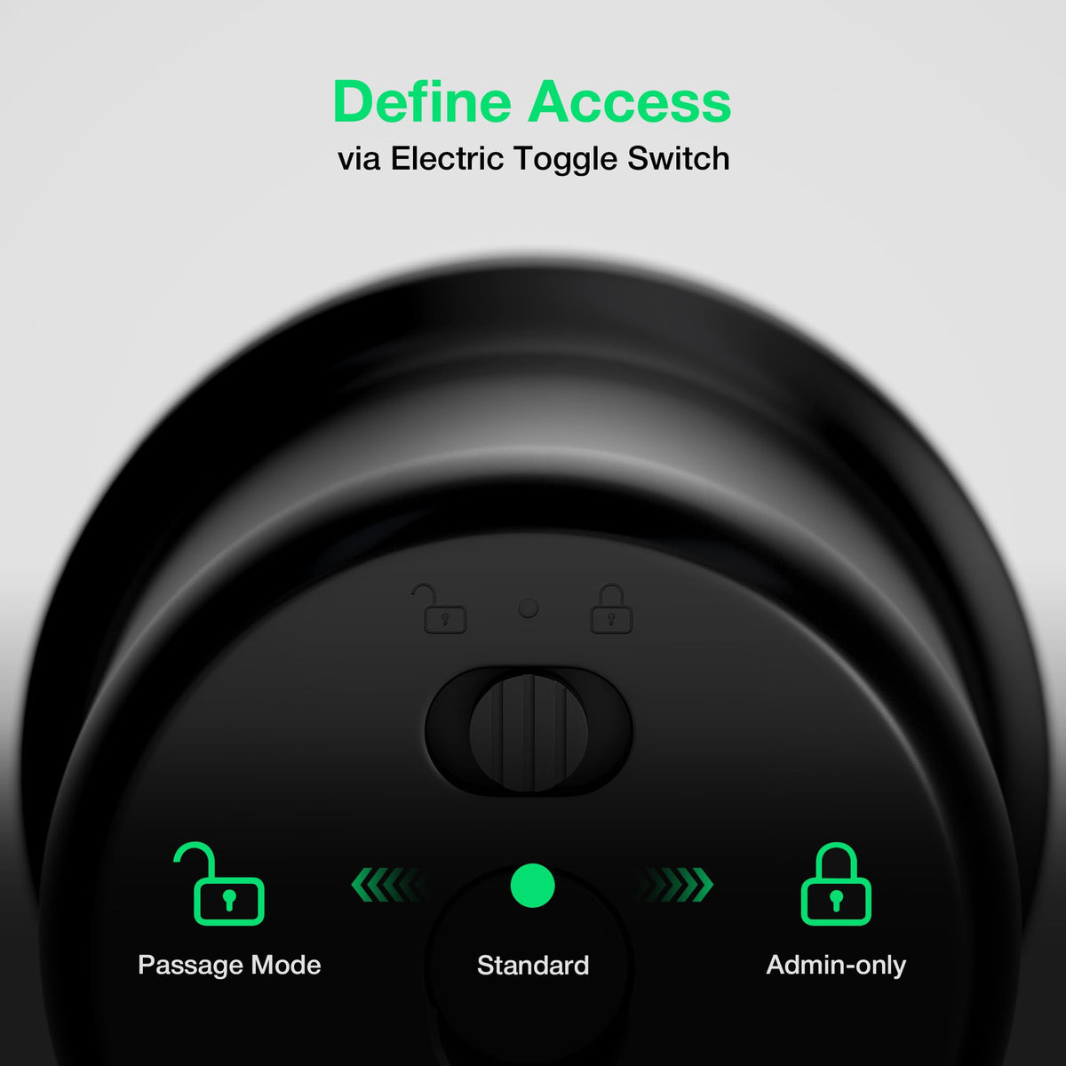G1 Fingerprint Door Knob Lock with Keypad (Coal Black)