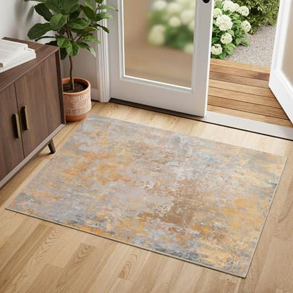 Abstract Washable Area Rugs for Living Room Bedroom Hallway Kitchen Entryway Runner