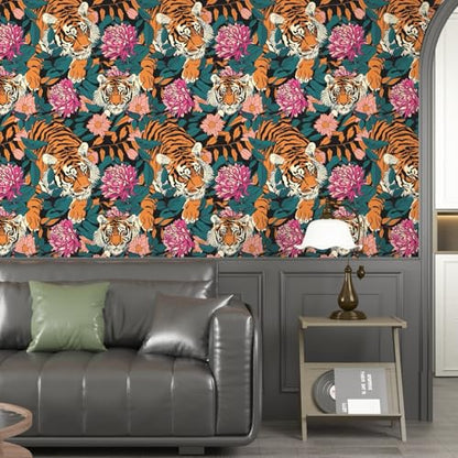 Boho Floral Wallpaper Peel and Stick Bold Colorful Contact Paper
