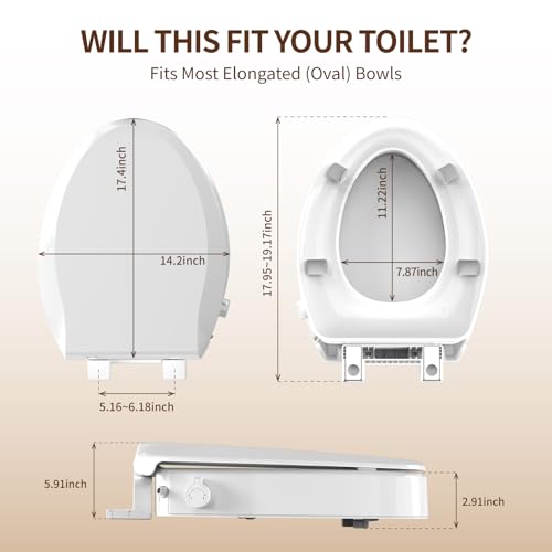 Raised Toilet Seat Elongated 18.5"