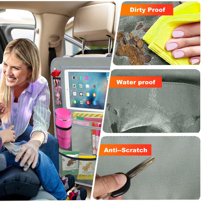 Backseat Car Organizer (Grey / 2 Pack without Food Tray)