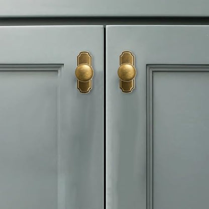 10 Pack Champagne Bronze Cabinet Knobs and Backplates