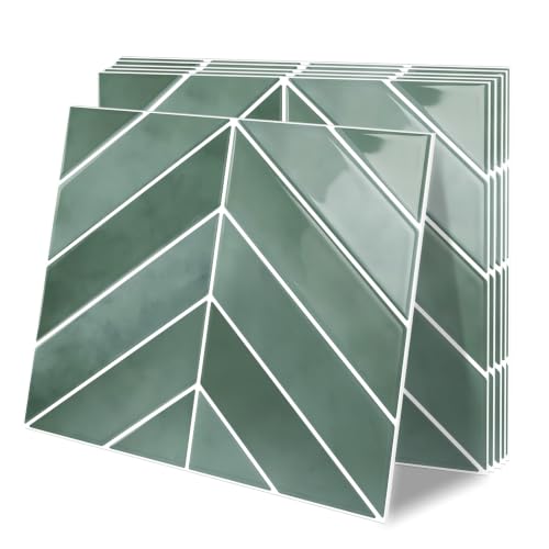 10 Sheets Thicker Herringbone Peel and Stick Backsplash