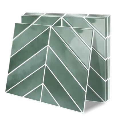10 Sheets Thicker Herringbone Peel and Stick Backsplash