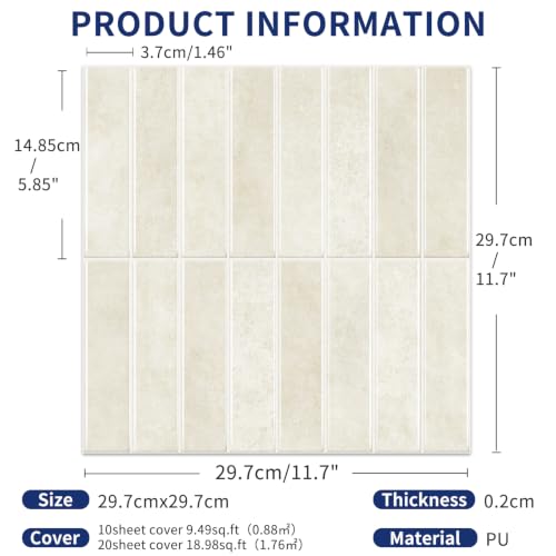 Upgraded Thicker Design Peel and Stick Backsplash