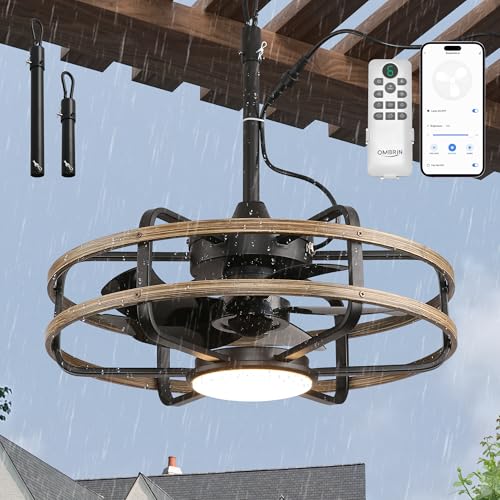 Smart Waterproof Gazebo Ceiling Fan with Light