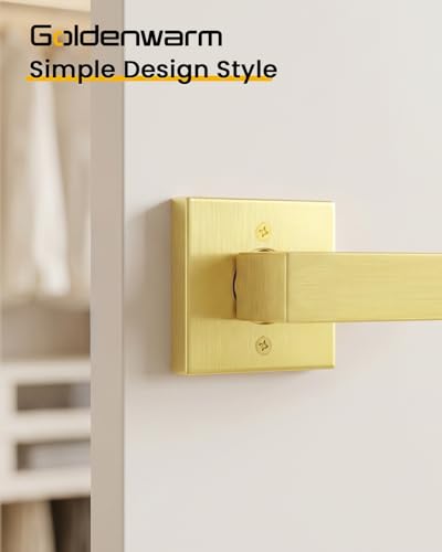 Gold Door Handle Interior Square Door Handle MS8012 NEW